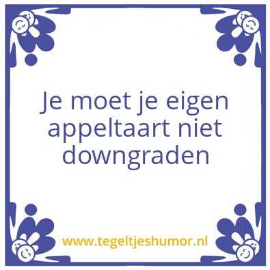 Tegeltje: appeltaart