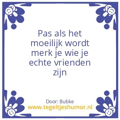 Tegeltje: Vrienden