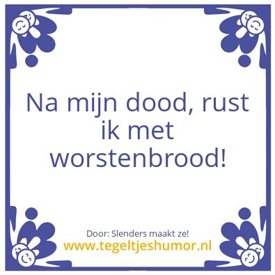 Tegeltje: Dood