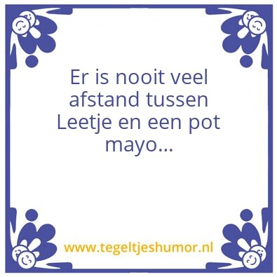Tegeltje: MayoLee