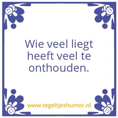 Tegeltje: Liegen