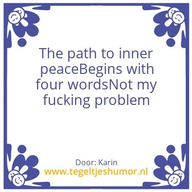 Tegeltje: Inner peace