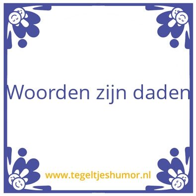 Tegeltje: woord