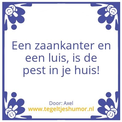 Tegeltje: Zaankanters