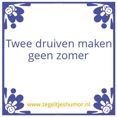 Tegeltje: Druiven