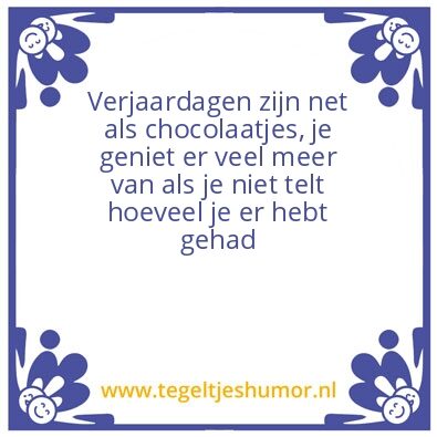 Tegeltje: Verjaardagen