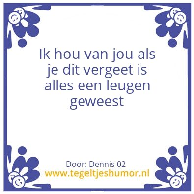 Tegeltje: Leugenaar