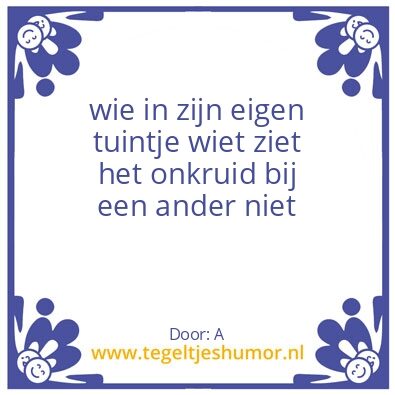 Tegeltje: een goede raad