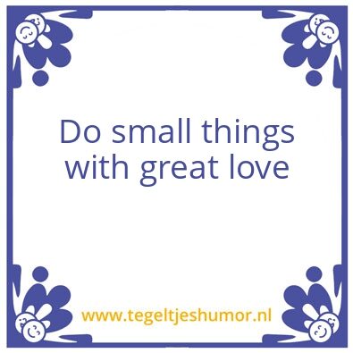 Tegeltje: Love