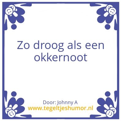 Tegeltje: Typische John