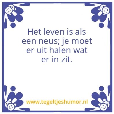 Tegeltje: Het leven