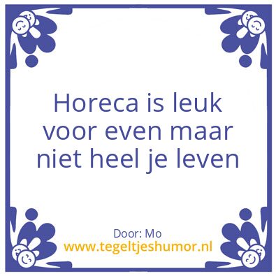 Tegeltje: Horeca