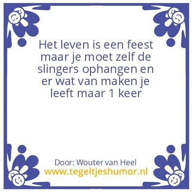 Tegeltje: Een feest