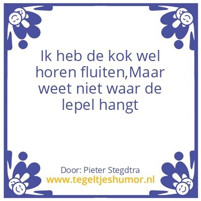 Tegeltje: Kok