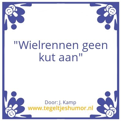 Tegeltje: Wielrennen