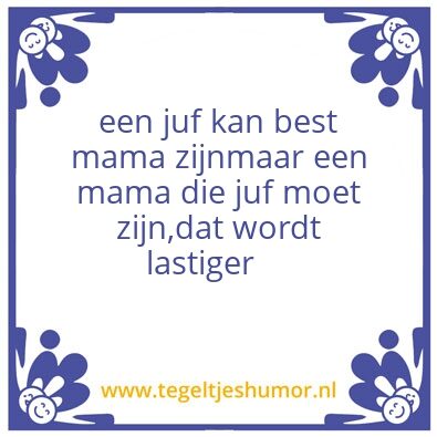 Tegeltje: mamajuf