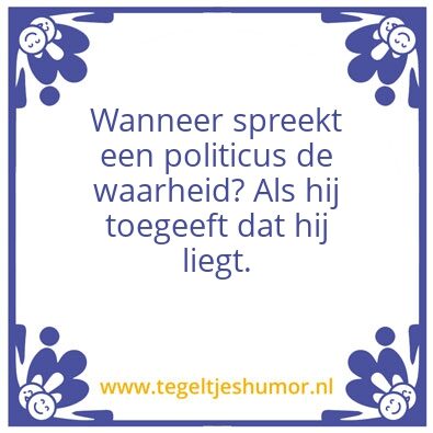 Tegeltje: Politiek