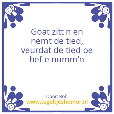 Tegeltje: tied
