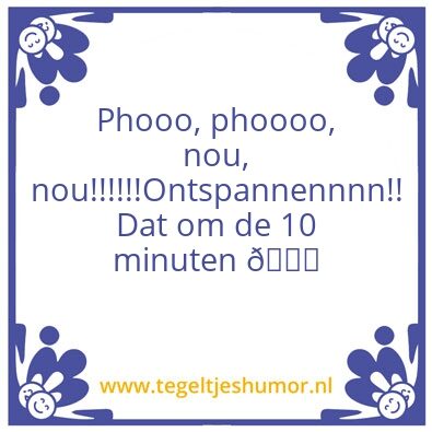 Tegeltje: Werkdag