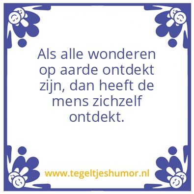 Tegeltje: Wonderen