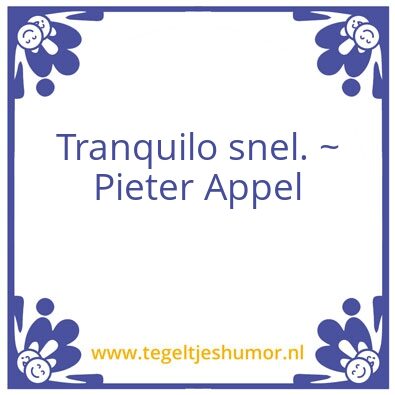 Tegeltje: Pieter