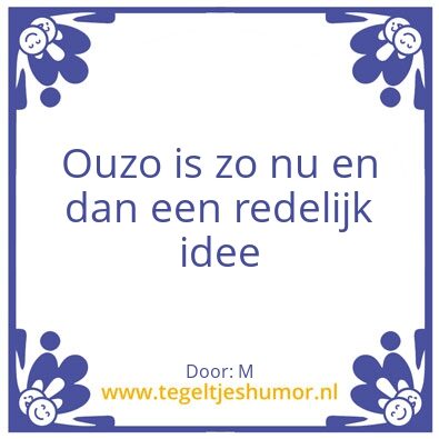 Tegeltje: Ouzo