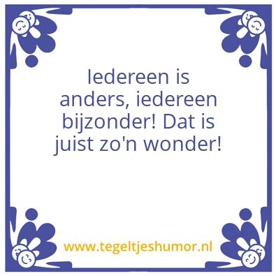 Tegeltje: Wonder