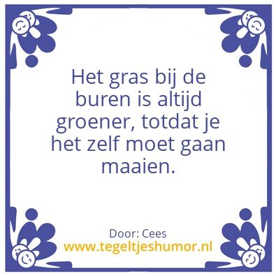 Tegeltje: Bezind eer ge begint.