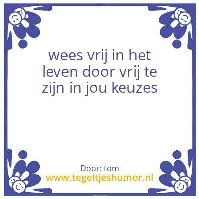 Tegeltje: tom