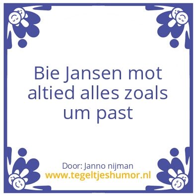 Tegeltje: Jansrn