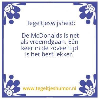 Tegeltje: McDonalds