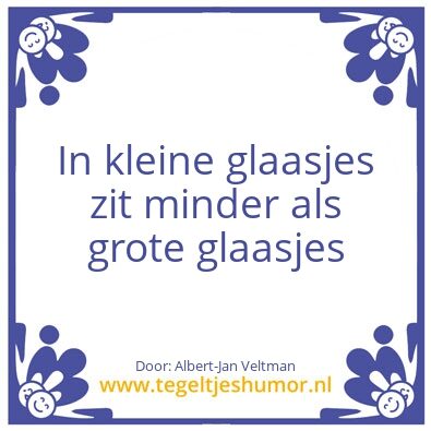 Tegeltje: Glaasjes