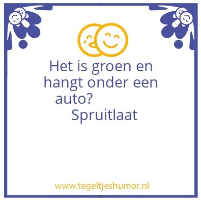 Tegeltje: Het is groen