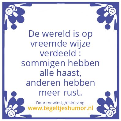 Tegeltje: The world is strangely divided