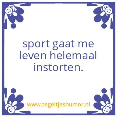 Tegeltje: sport#gevoel# 2