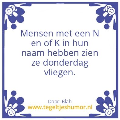 Tegeltje: Vrije dag