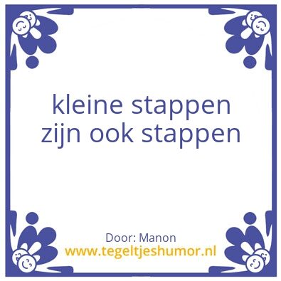 Tegeltje: spreuk