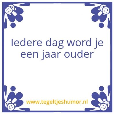 Tegeltje: Verjaardag