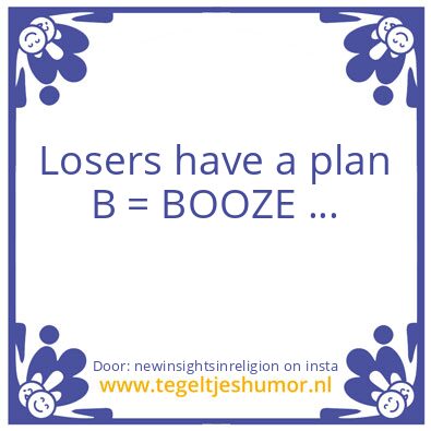 Tegeltje: they call alcohol “spirit