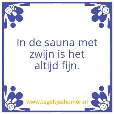 Tegeltje: Sauna