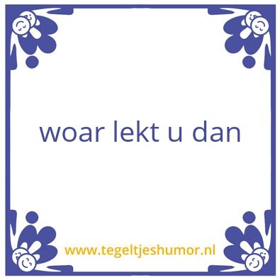 Tegeltje: topper