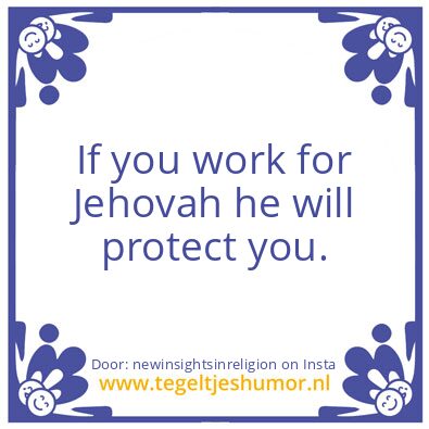 Tegeltje: He will protect you.