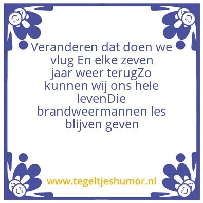 Tegeltje: Veranderen