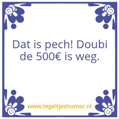 Tegeltje: Geldezel