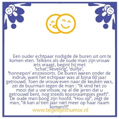 Tegeltje: Ouder echtpaar