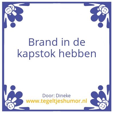 Tegeltje: kapstok
