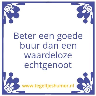 Tegeltje: Buur