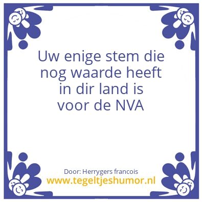 Tegeltje: Stem voor de juiste partij