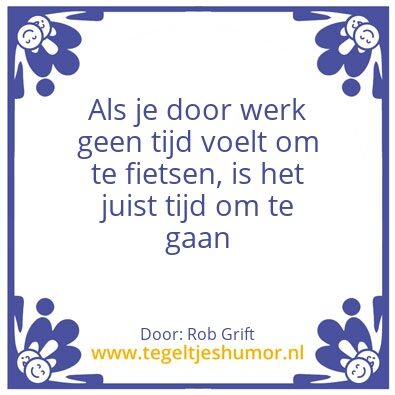 Tegeltje: Fietstijd