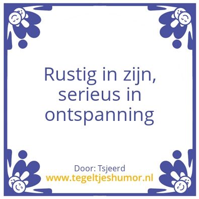 Tegeltje: Tsjeerd